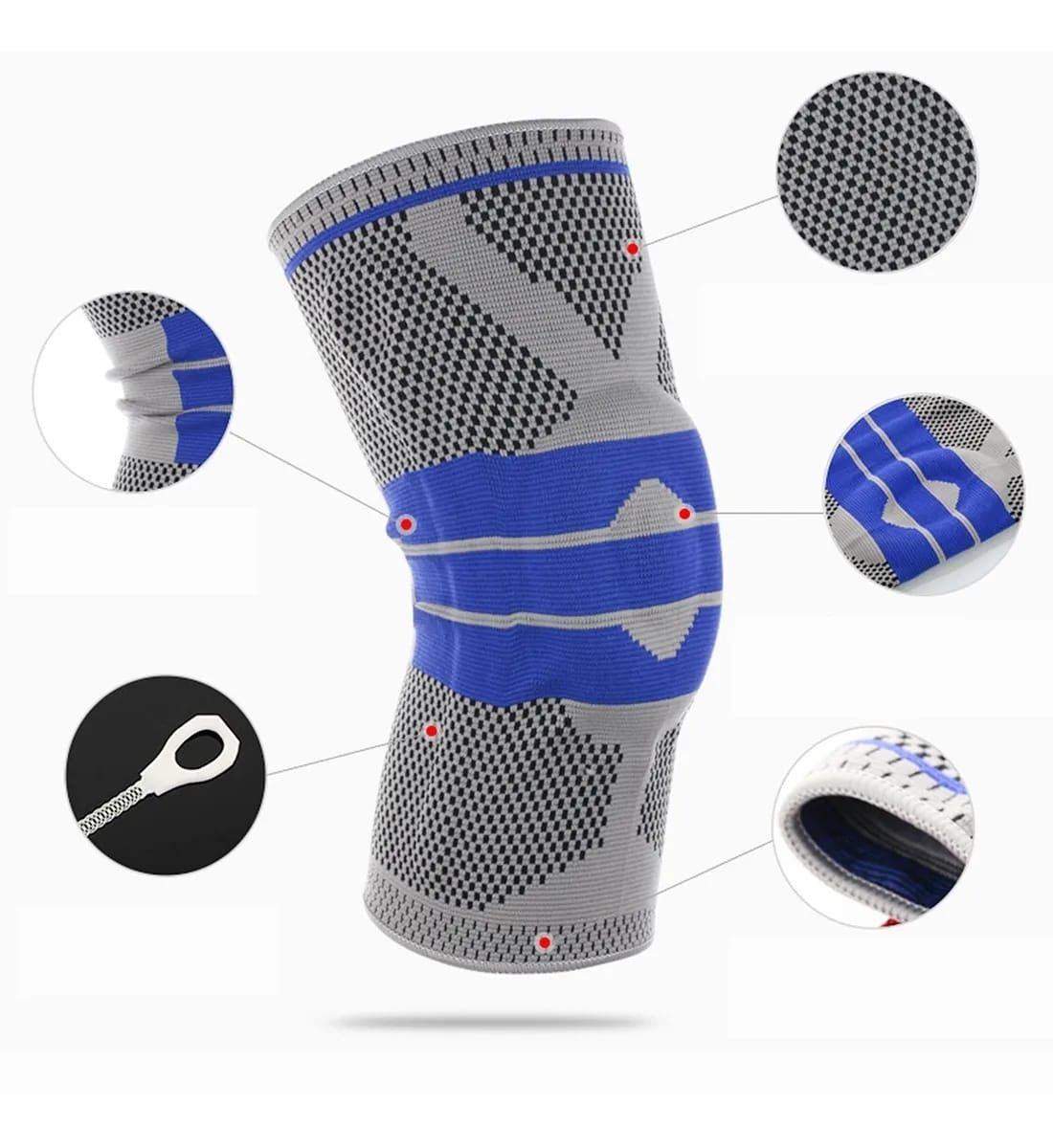 Rodillera Con Soportes Silicona Gel