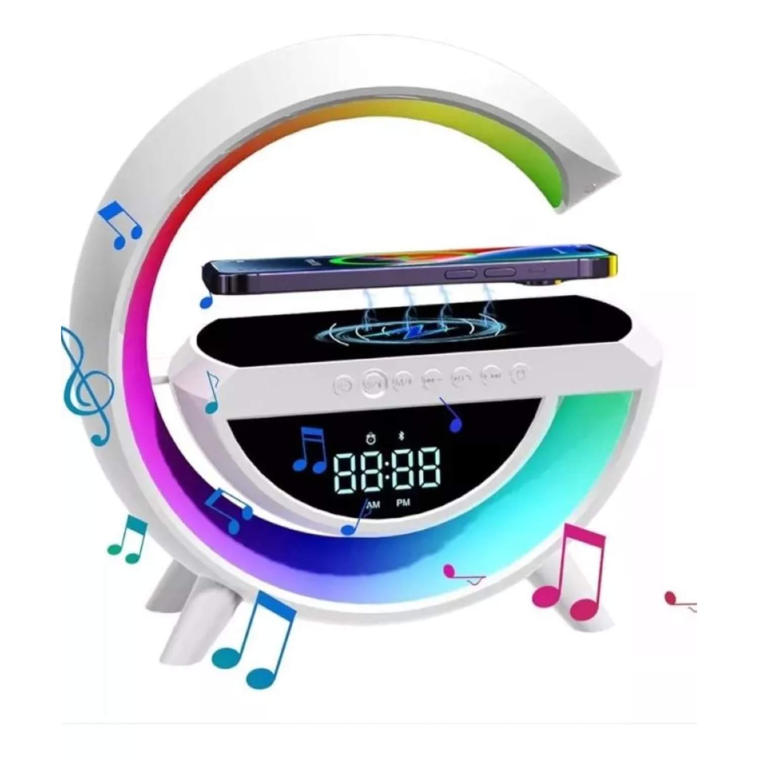 Parlante Lampara G Cargador Inalambrico