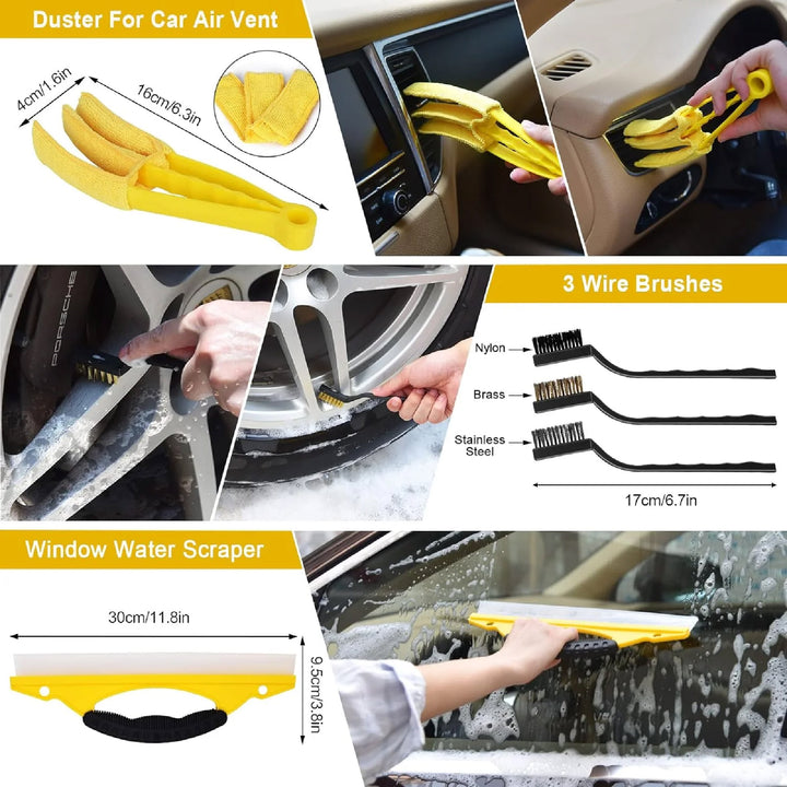 Kit De Limpieza Para Carro 20 Piezas